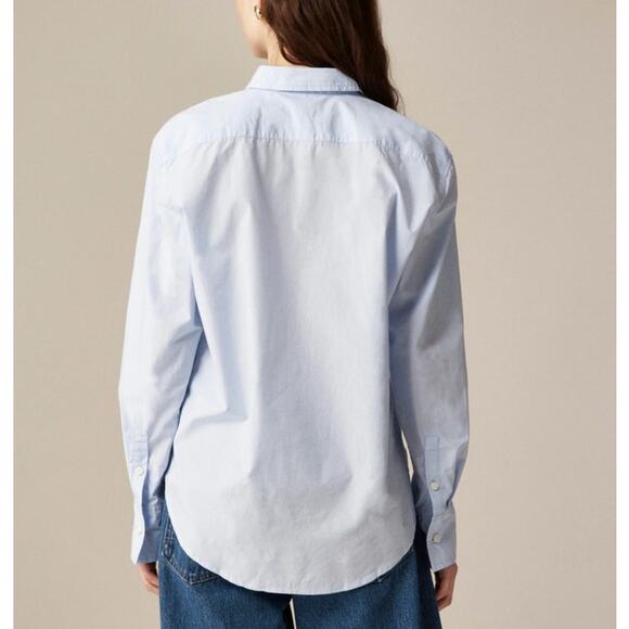 J Crew Garcon Classic Fit Cotton Poplin Button Up Shirt US Women's 20 Plus - Picture 2 of 8